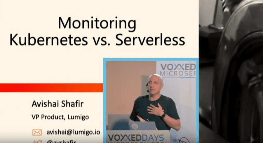 Lumigo VP Product Avishai Shafir speaking at Voxxed Days Microservices, Paris on 22 October, 2019.